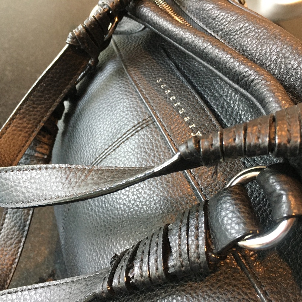 Black leather handbag by SANCTUARY NWOT